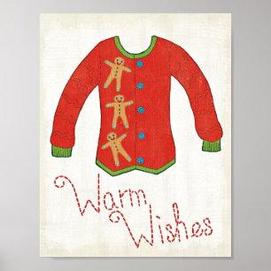 Wild Apple Warm Wishes - Gingerbread Man Poster