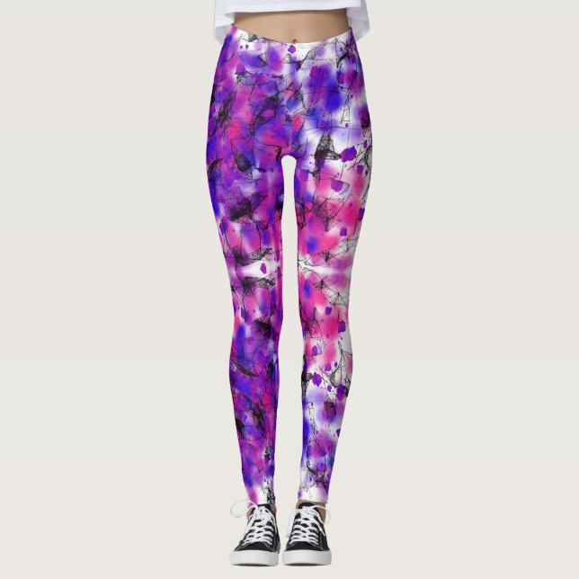 Wild Artsy Fashion Chic Fun Cute Teen Girls Leggings (Front)