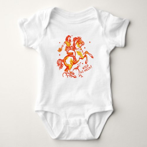 Wild As Heck Adorable Cowgirl Childrens Baby Bodysuit