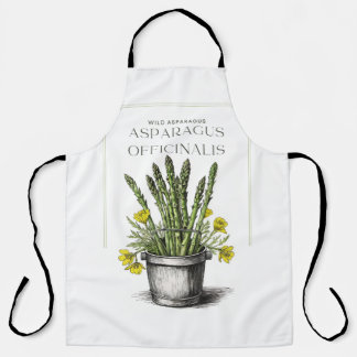 Wild Asparagus Sketch Design: Nature-Inspired Apron