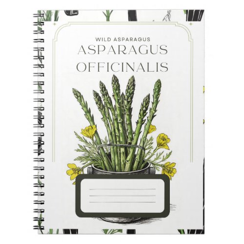 Wild Asparagus Sketch Design Nature_Inspired  Notebook