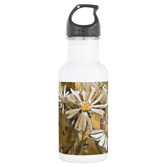Wild Aster Digital Art Water Bottle (Front)