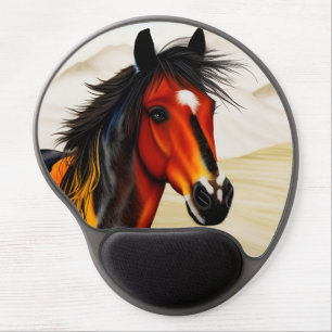 Wild At Heart - A Spirited Western Pinto Pony Gel Mouse Pad