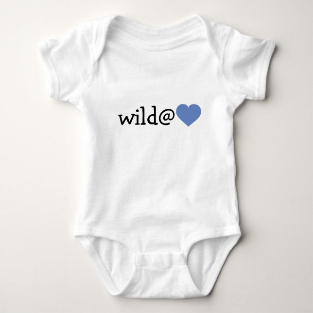 Wild at Heart - Baby Blue Heart Baby Bodysuit (Front)