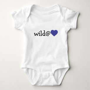 Wild at Heart - Blue Heart Baby Bodysuit