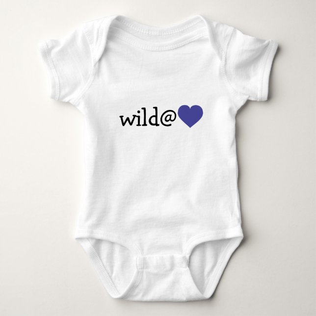 Wild at Heart - Blue Heart Baby Bodysuit (Front)