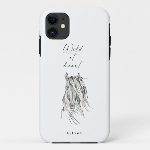 Wild at Heart Custom Horse iPhone 11 Case