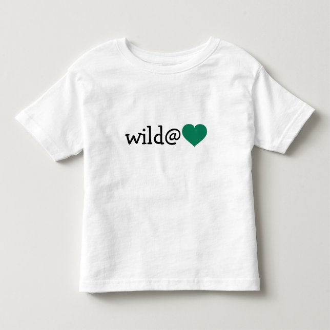 Wild at Heart  - Green Heart Toddler T-shirt (Front)