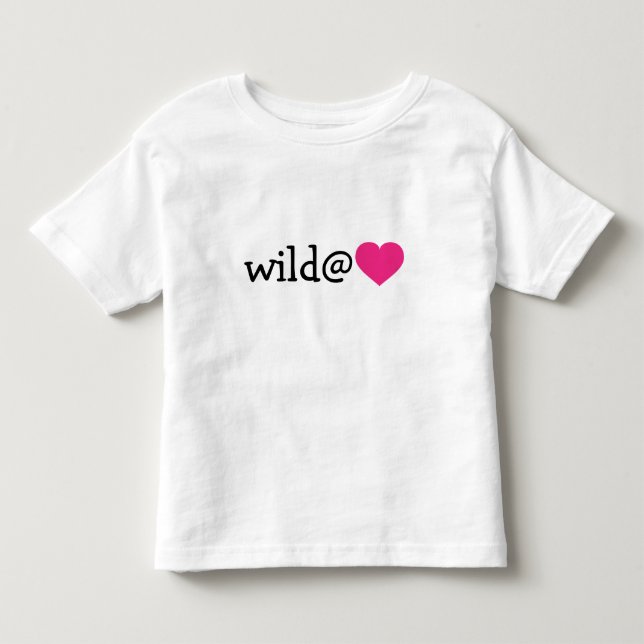 Wild at Heart - hot pink heart Toddler T-shirt (Front)