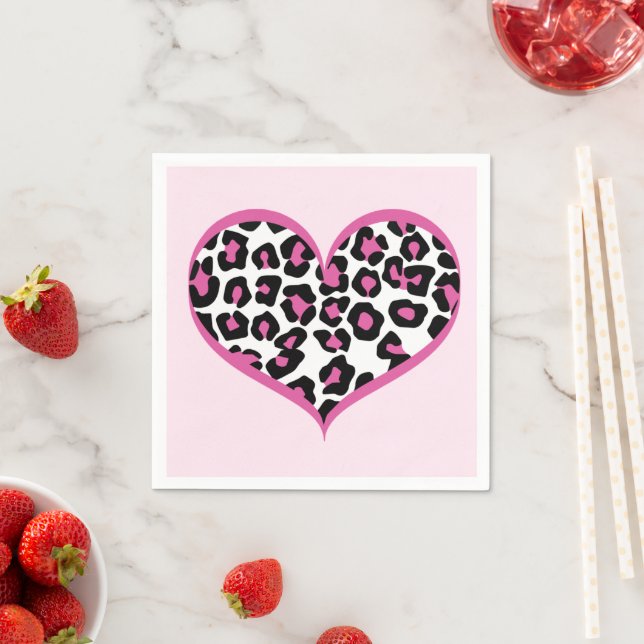 Wild at Heart Leopard Print Napkins (Insitu)