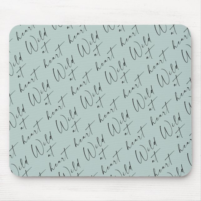 Wild at Heart Light Sage  Mouse Pad (Front)