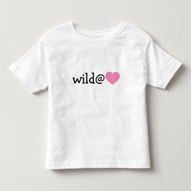 Wild at heart - pink heart toddler t-shirt (Front)
