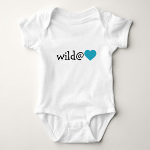 Wild at Heart - Turquoise Heart Baby Bodysuit