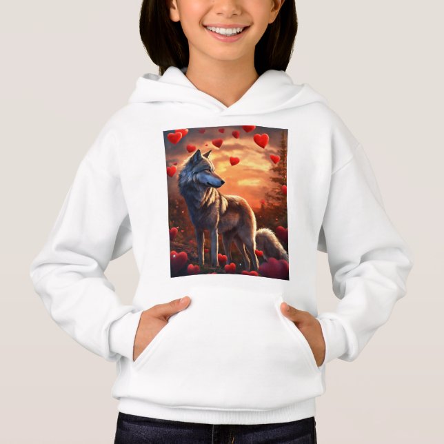 "Wild at Heart: Wolf Love" Hoodie (Front)