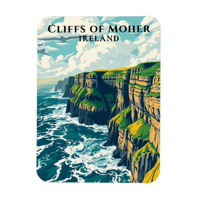 Wild Atlantic Way Ireland Cliffs of Moher  Magnet (Vertical)