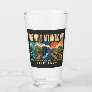 Wild Atlantic Way Ireland Landmarks Illustration Glass