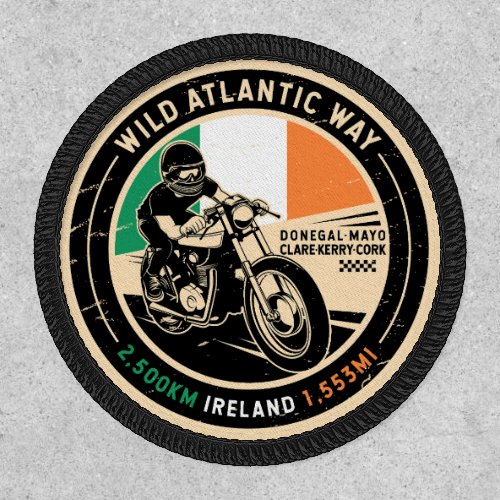 Wild Atlantic Way  Ireland  Motorcycle Patch