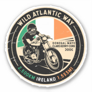 Wild Atlantic Way | Ireland | Motorcycle Sticker