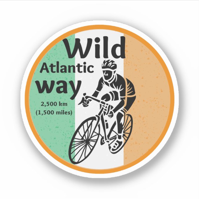 wild Atlantic Way - Irish Tourism trial Ireland Sticker (Front)