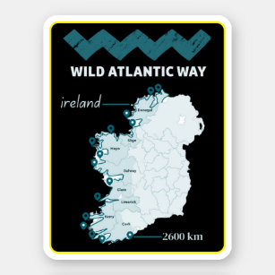 wild Atlantic Way - Irish Tourism trial Ireland Sticker