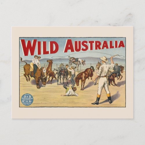 Wild Australia Vintage Poster 1910 Postcard