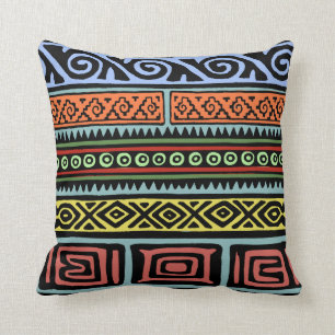 Wild Aztec Patterns Throw Pillow