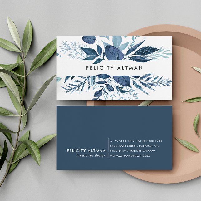Wild Azure | Botanical Business Card (Creator Uploaded)
