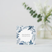 Wild Azure | Botanical Frame Square Business Card (Standing Front)