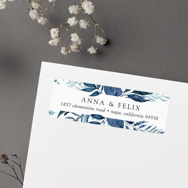 Wild Azure | Botanical Return Address Label (Creator Uploaded)