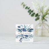 Wild Azure | Botanical Square Business Card (Standing Front)
