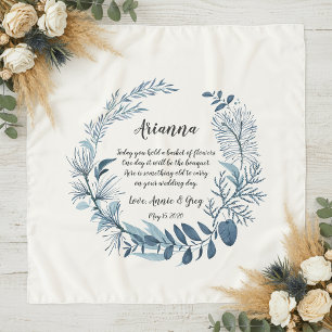 Wild Azure Flower Girl Poem Scarf