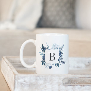 Wild Azure Monogram Coffee Mug