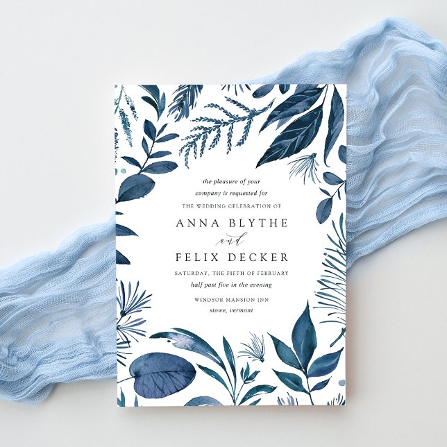 Wild Azure Wedding Invitation (Creator Uploaded)