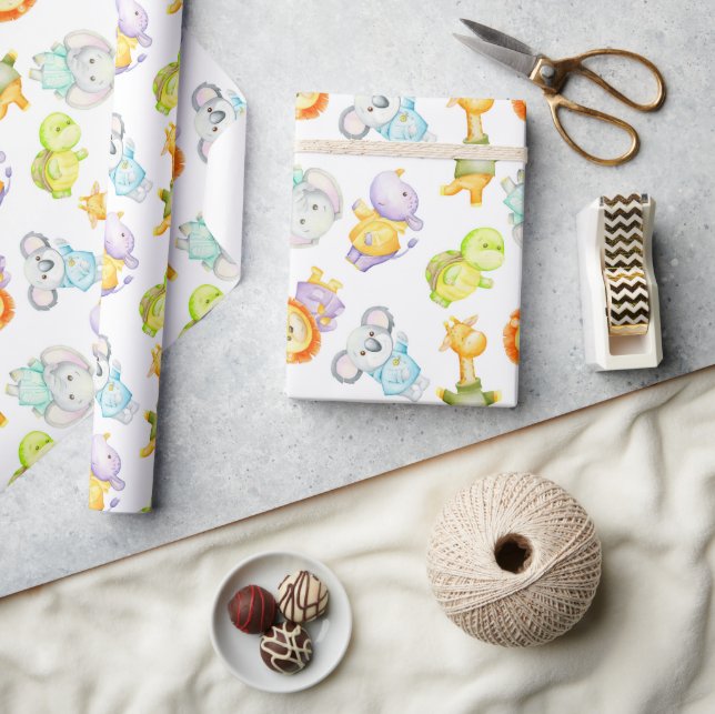 Wild Baby Animals Wrapping Paper (Crafts)