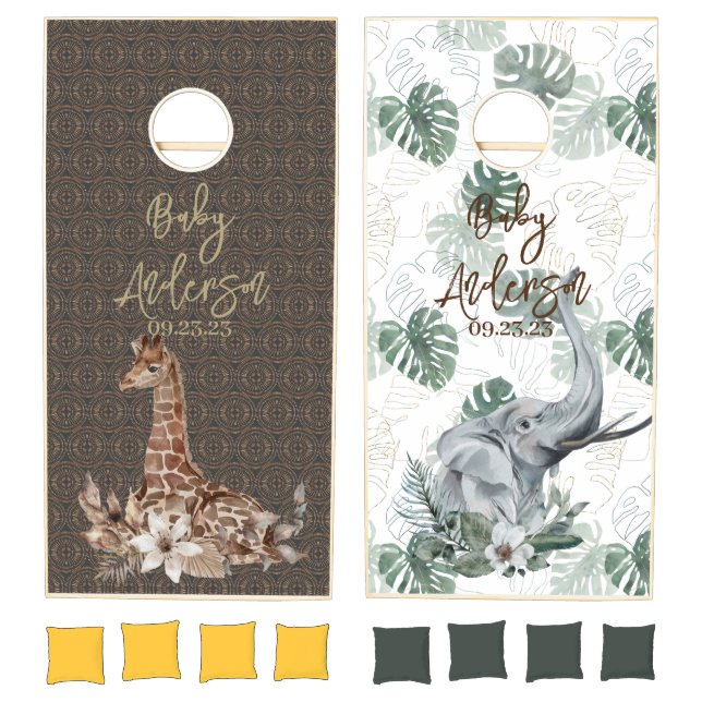 Wild Baby Shower Cornhole Set (Set)