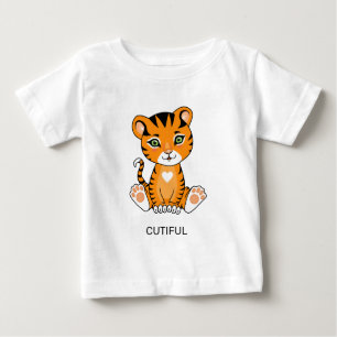 Wild Baby Tiger Animal Cartoon T-Shirt