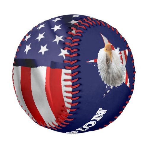 Wild Bald Eagle The American Flag Star Baseball