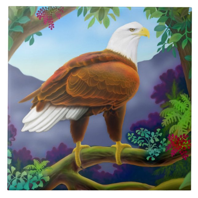 Wild Bald Eagle Tile (Front)