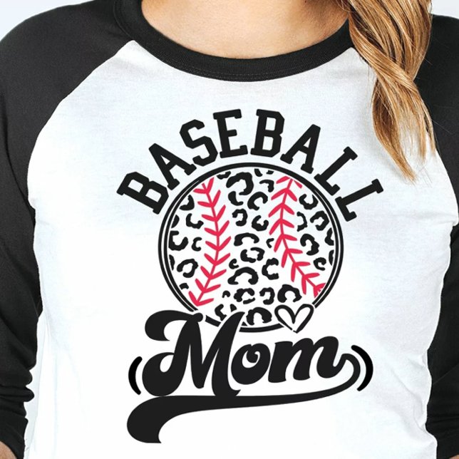 Wild Baseball Mom Leopard Tee (Creator Uploaded)