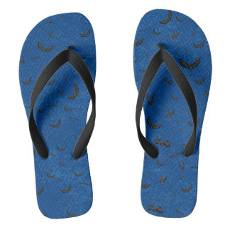 Wild Bat Swarm Flip Flops