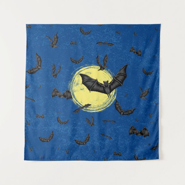 Wild Bat Swarm Tapestry (Front)