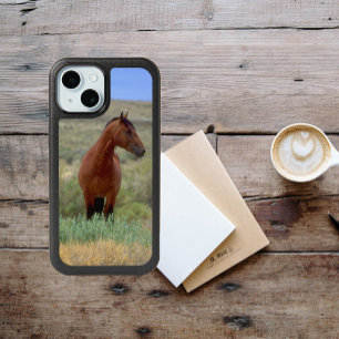 Wild Bay Horse on Range, Wyoming iPhone 15 Case