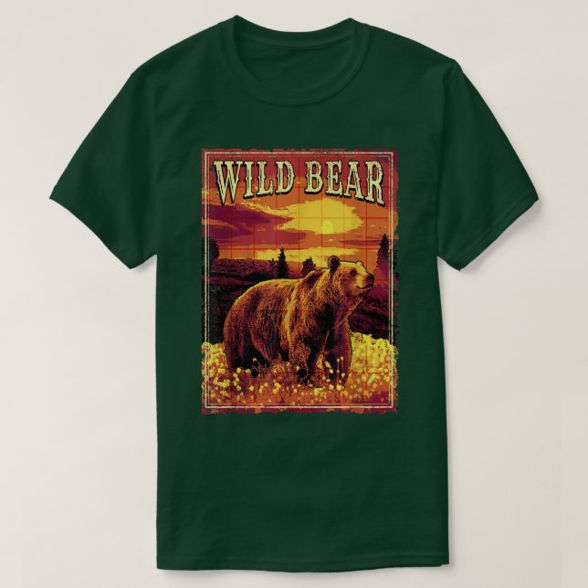 Wild bear in nature  T-Shirt (Design Front)