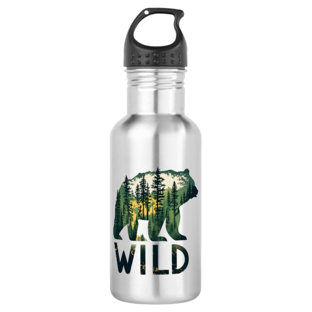 Wild Bear Outdoors Nature Stainless Steel Water Bottle (Front)