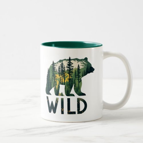 Wild Bear Outdoors Nature Two_Tone Coffee Mug