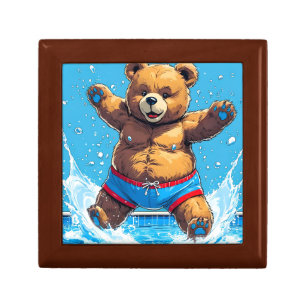Wild Bear Summer Vintage Pool Gift Box