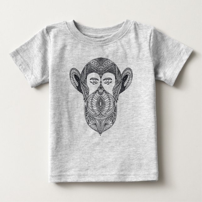 Wild Beast Of The Forest Doodle Baby T-Shirt (Front)