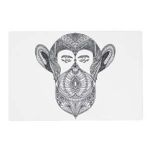 Wild Beast Of The Forest Doodle Placemat