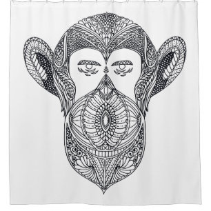 Wild Beast Of The Forest Doodle Shower Curtain