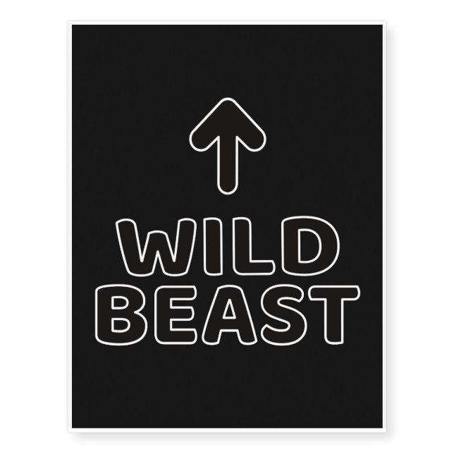 Wild Beast Temporary Tattoos (Front)